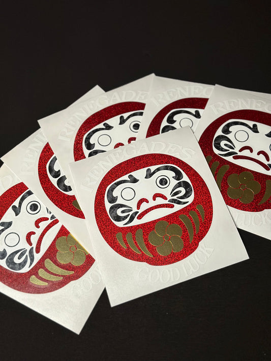 Good Luck Daruma Four Layer Sticker