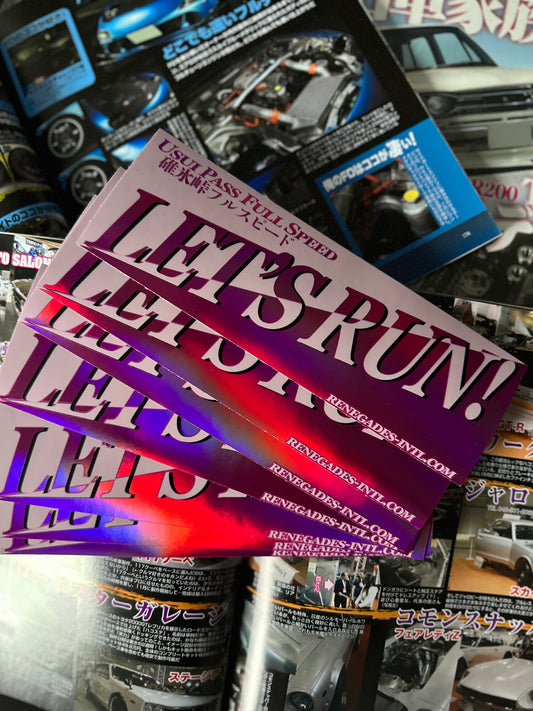 Let’s Run Box Sticker