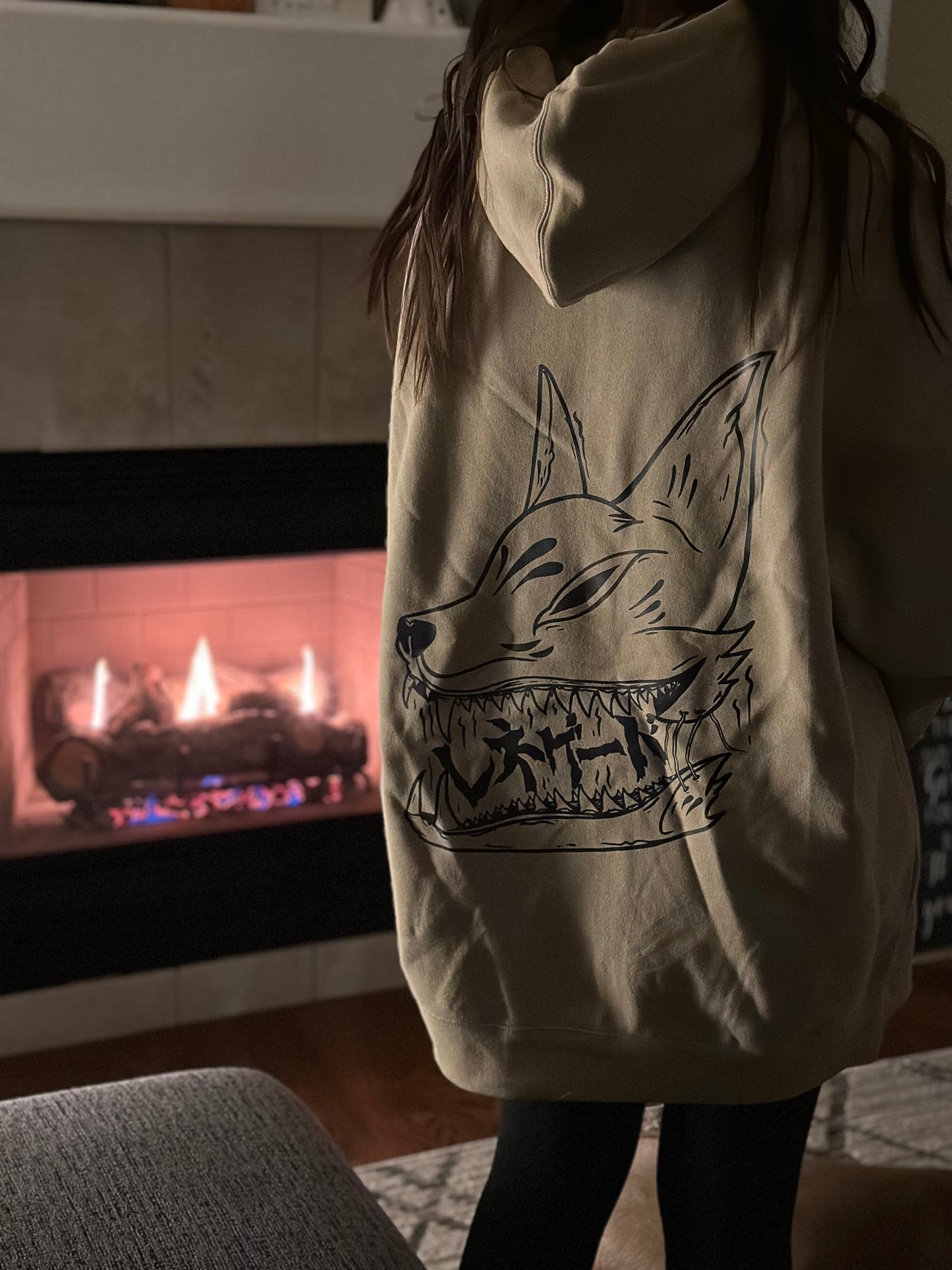 Kitsune Mask Hoodie (Sandstone)